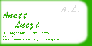 anett luczi business card